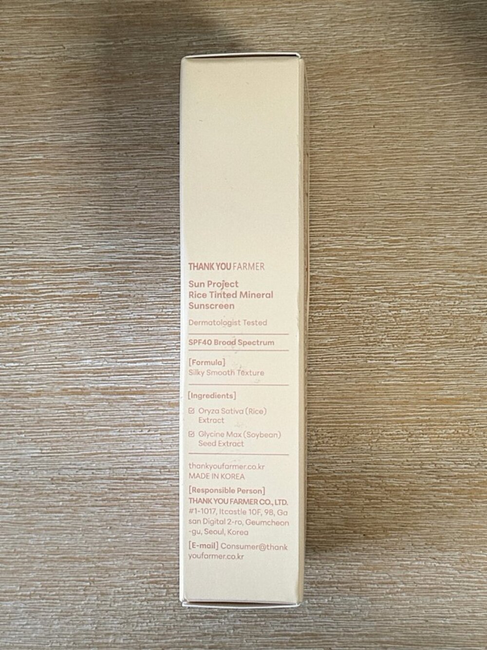 Thank You Farmer Rice Tinted Mineral Sunscreen SPF 40 1.69 fl oz NWT EXP 11/2027 - Picture 5 of 8